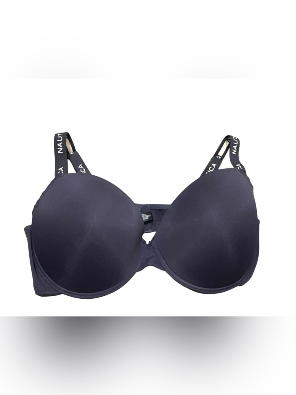 Nautica Smooth Navy Underwire Bra with Branded Straps